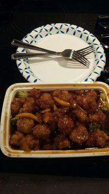 Lg order of orange chicken