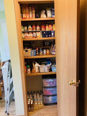 Client pantry organization