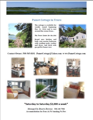 Pamet Cottage flyer 2014