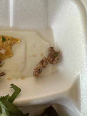 Large piece of gristle in taco