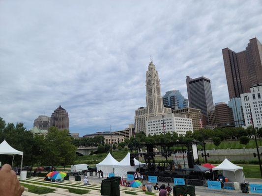 View from. The amphitheater before concert starts