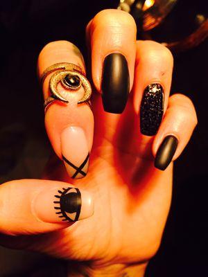 Got my eye on you! Nails by Pattie Yankee