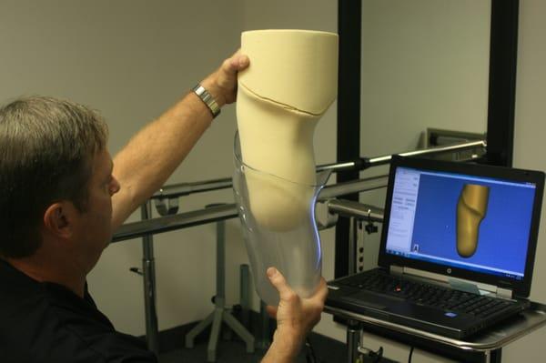 We use the latest scanning and measuring technology to provide a comfortable fit for your prosthetic socket.