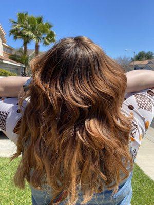 Strawberry blonde highlights