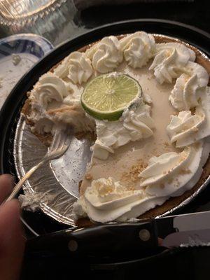 Key Lime Pie never made it to the plate!