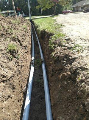 Trenching in Naples, NY.