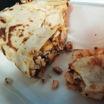 Grilled Chicken & Cheese Quesadilla!