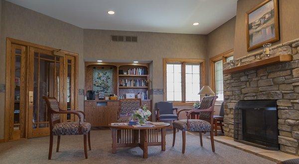 Our cozy reception area - help yourself to coffee or tea!