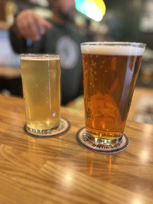 Cider and Bright Spot beer