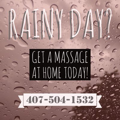 Not sure what to do on a rainy day in Orlando? Get a massage!