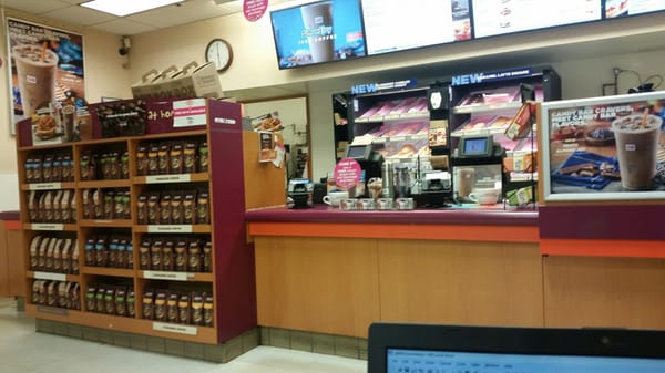 A shot of the service counter.