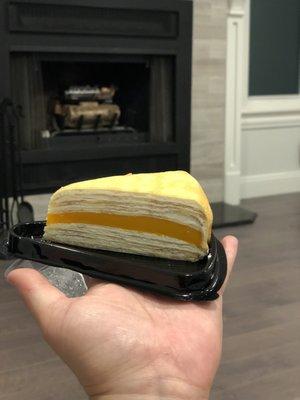 Mango layer crepe cake