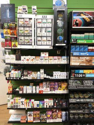 Menthol cigarettes  Chewing tobacco  Juul Pods, Mr fog pods, loon pods, Zilla CBD pods