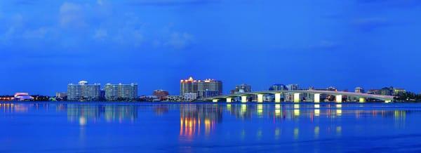 A beautiful view of the Sarasota sky line.