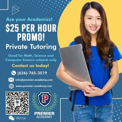 Improve your grade, test scores and college planning. Premier Academy will help you get there! Contact us at (626) 765 3519