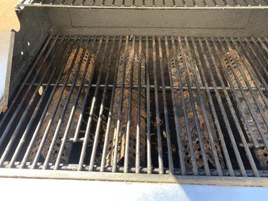 Clean barbecue after guests leave