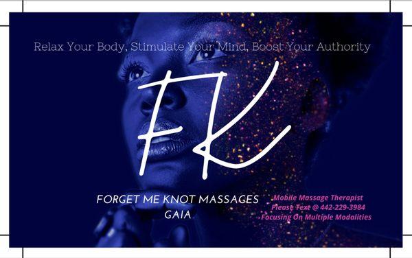 Here to give you a therapeutic experience you will not FORGET!!!