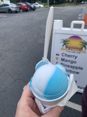 White lemon and blue raspberry