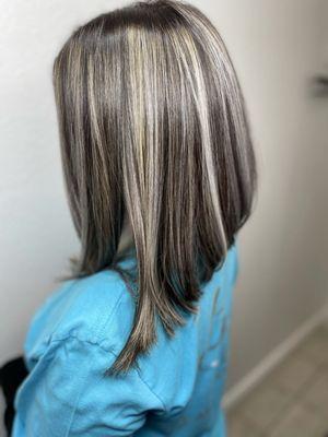 balayage and hair cut