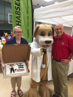 Dr. Wags was overjoyed to meet James Spann the Weather Man.