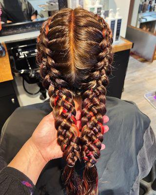 Five strand braid.