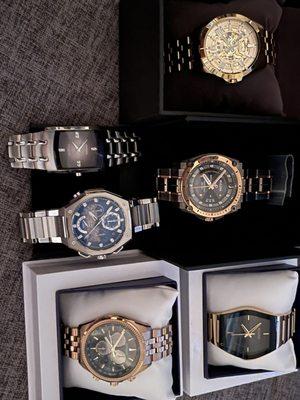 His: Bulova and Citizen watches.