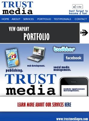 Trust Media Production Facebook Fan Page Design