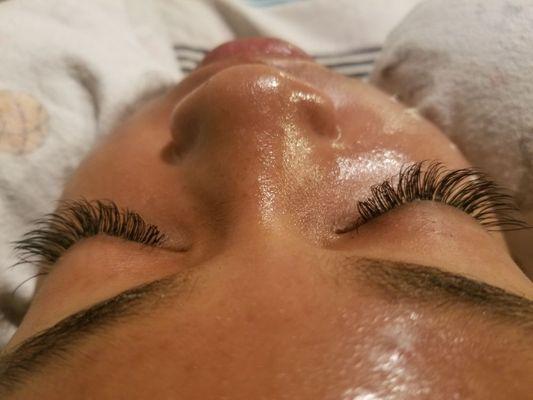 Lash Enhancements styled By Mi with the Cat eye look.