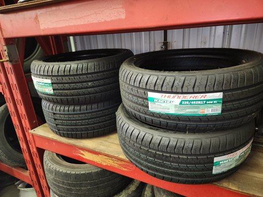 We have New Tires for everyone starting at $89.99 per tire.