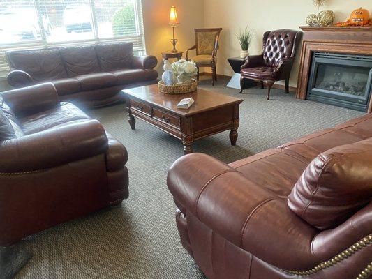 Waiting area. The couch to the left is the most comfortable thing I've ever sat on