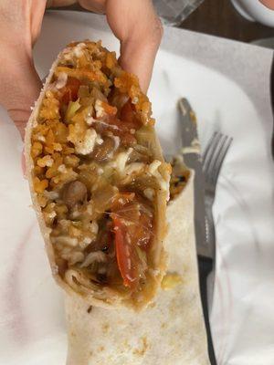 Vegetable burrito