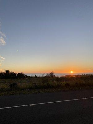 Sunset on the way to Kailua Kona