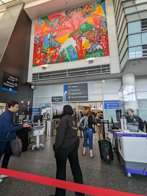 TSA PreCheck and CLEAR in Terminal A. Super quick today at 11:09am.