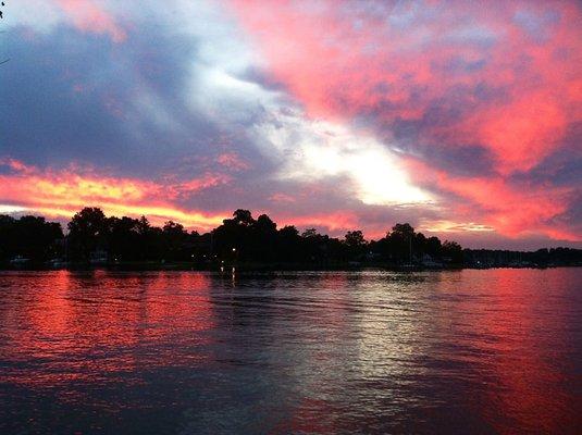 Red skies at night, sailor's delight!! View from Gazebo.