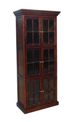 Mahogany 6 Door Bookcase