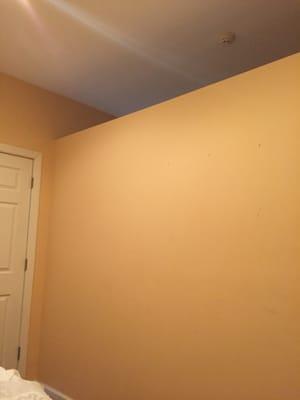 Partition wall between rooms.  It's not a full wall so noise travels between rooms.