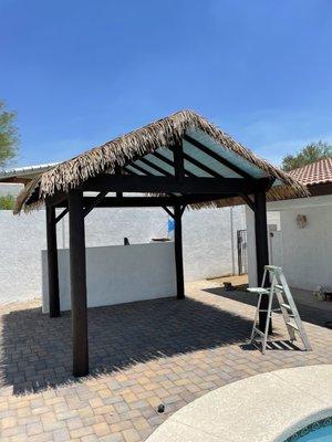 Palapa recently stained by Classic Painting