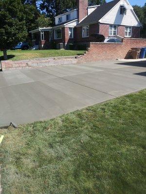 Finish product concrete driveway