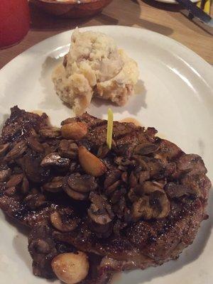 Rib Eye Steak with Mashers