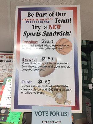 Cleveland Sports Sammiches!