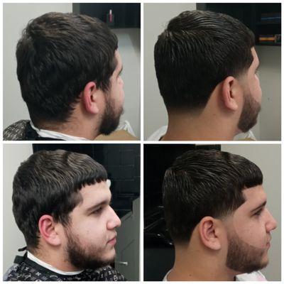 Tape up haircut and beard