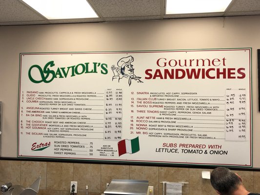 Sandwich Menu