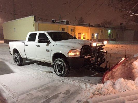 Snow plowing services