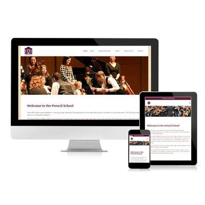 Web Design for Preucil School of Music . 2017