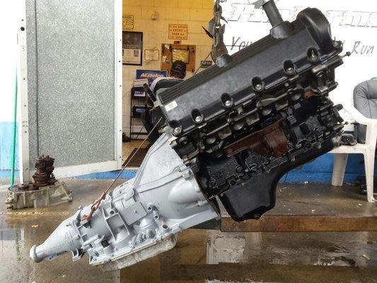 This is a rebuilt engine a transmission combo we did for a customer Ford 5.4l and 4R70W Transmission