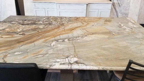 Full slab Fusion brushed island