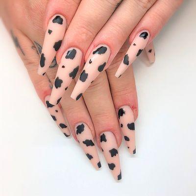 Cow print nails