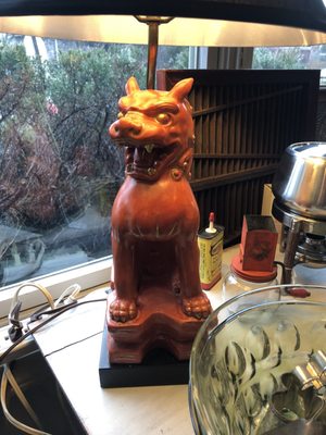 Foo dog lamp.