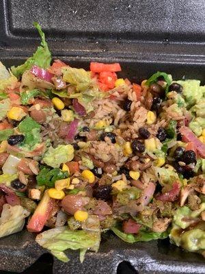 Veggie Burrito Bowl (after being mixed)