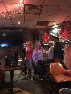 Karaoke with new friends